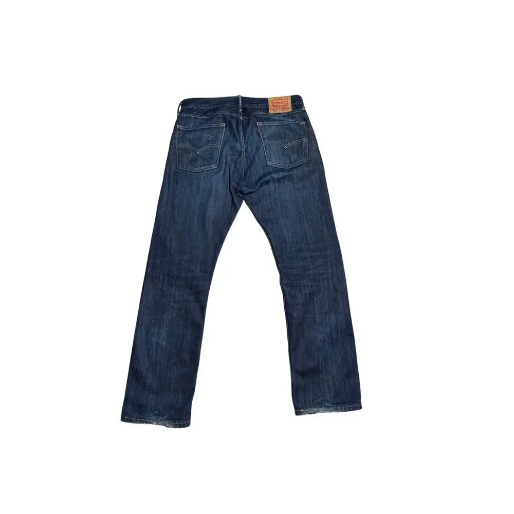 Levis 513 Slim Straight Jeans 34x32 Dark Wash Soft Stretch